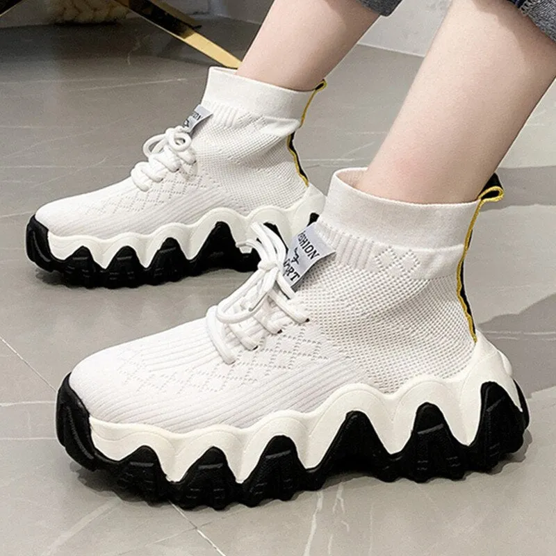 Women Autumn Mesh Breathable Vulcanized Shoes