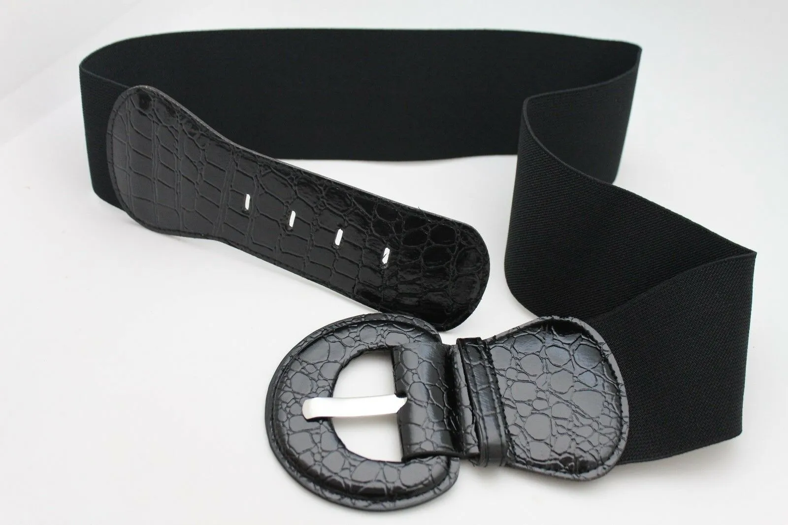 Women Hip High Waist Sexy Fashion Black Color Belt Big Round Buckle Size M L XL