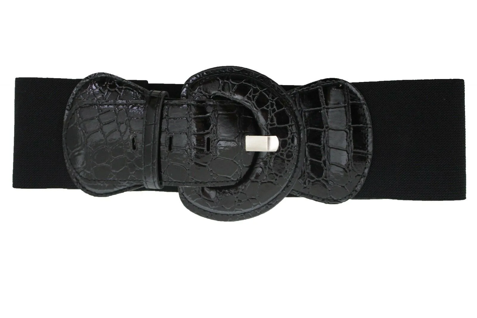 Women Hip High Waist Sexy Fashion Black Color Belt Big Round Buckle Size M L XL