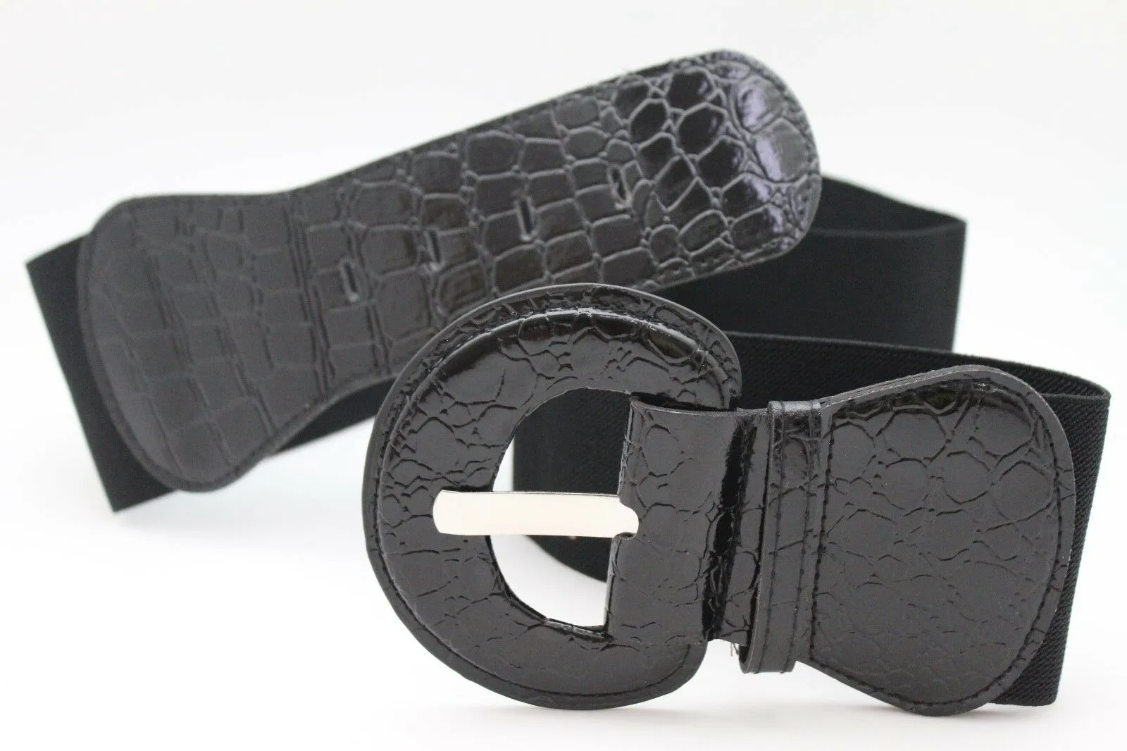 Women Hip High Waist Sexy Fashion Black Color Belt Big Round Buckle Size M L XL
