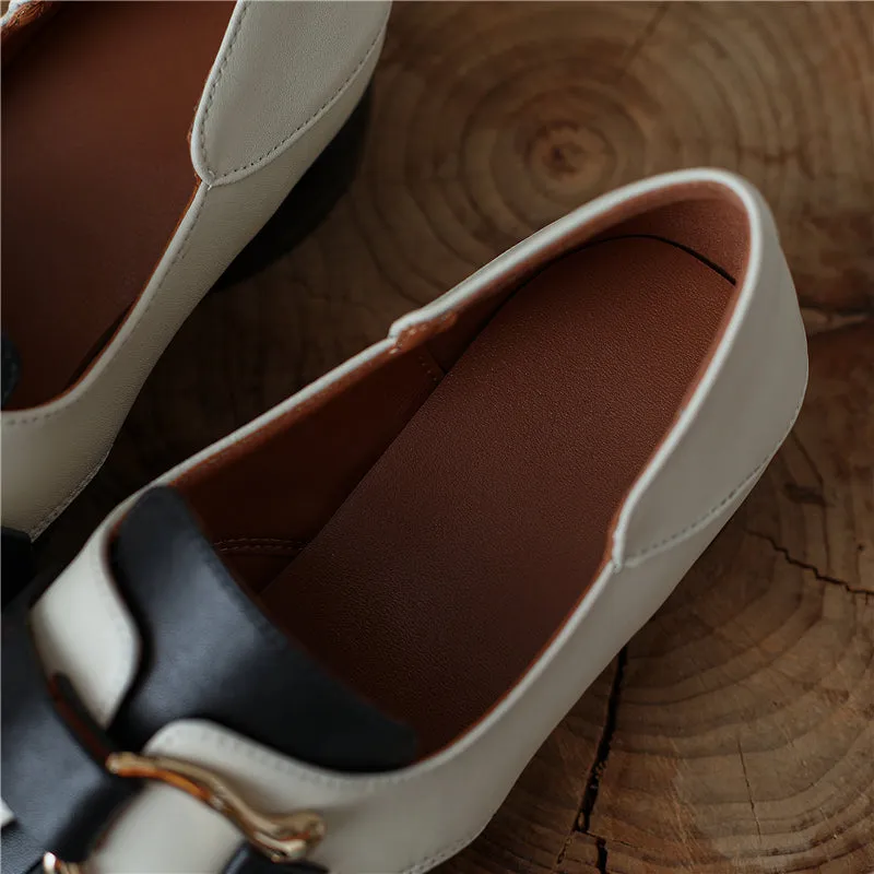 Women Oxfords Shoes Hand-made Leisure Slip On