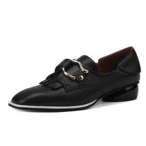 Women Oxfords Shoes Hand-made Leisure Slip On