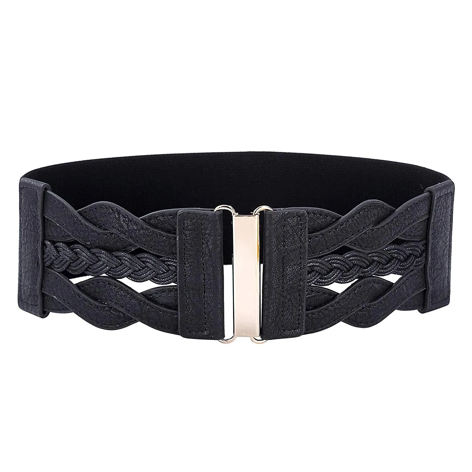 Women Plus Elastic Stretchy Retro Wide Waist Cinch Belt