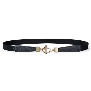 Women Skinny Elastic Stretch Belt for Dresses Retro Ladies Waist Cinch Thin Belt By JASGOOD