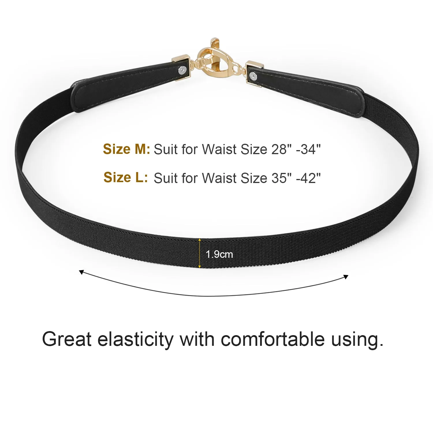 Women Skinny Elastic Stretch Belt for Dresses Retro Ladies Waist Cinch Thin Belt By JASGOOD