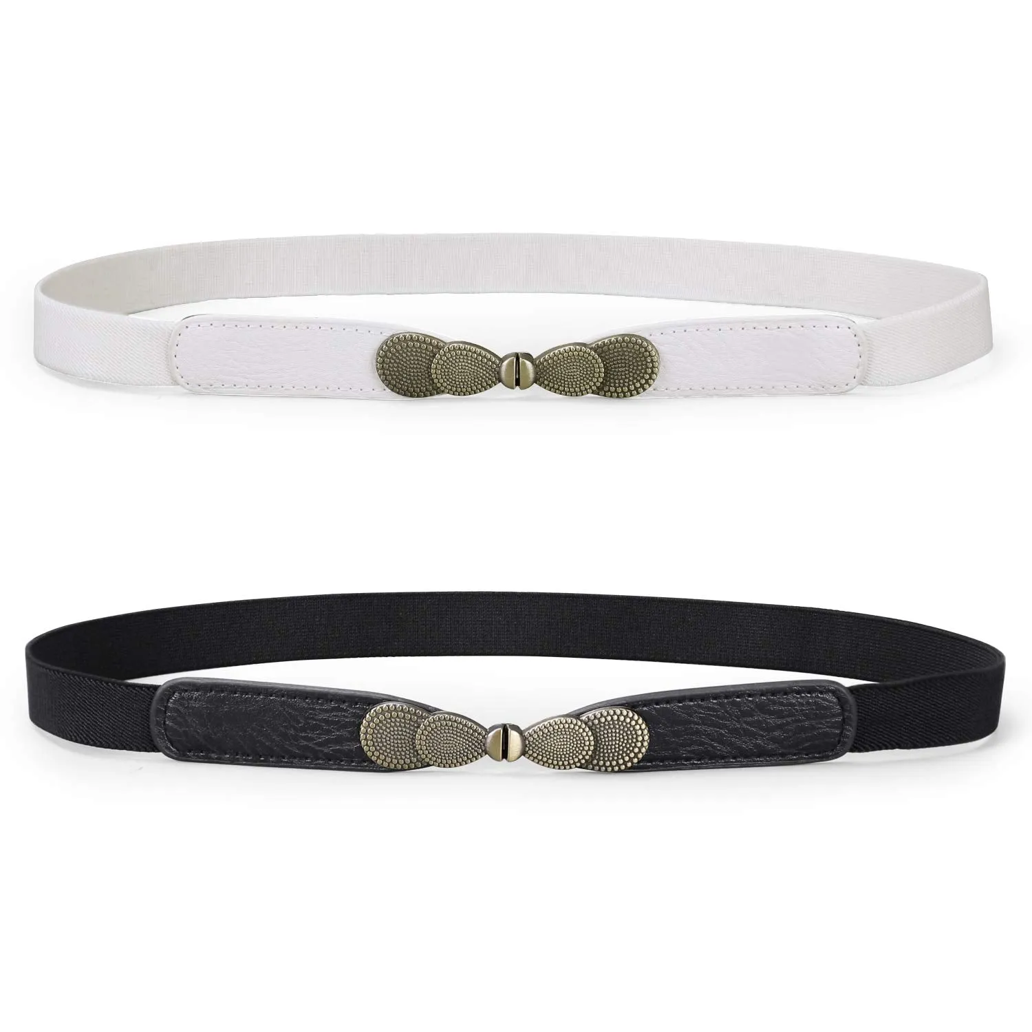 Women Skinny Elastic Stretch Belt for Dresses Retro Ladies Waist Vintage Thin Belt by JASGOOD