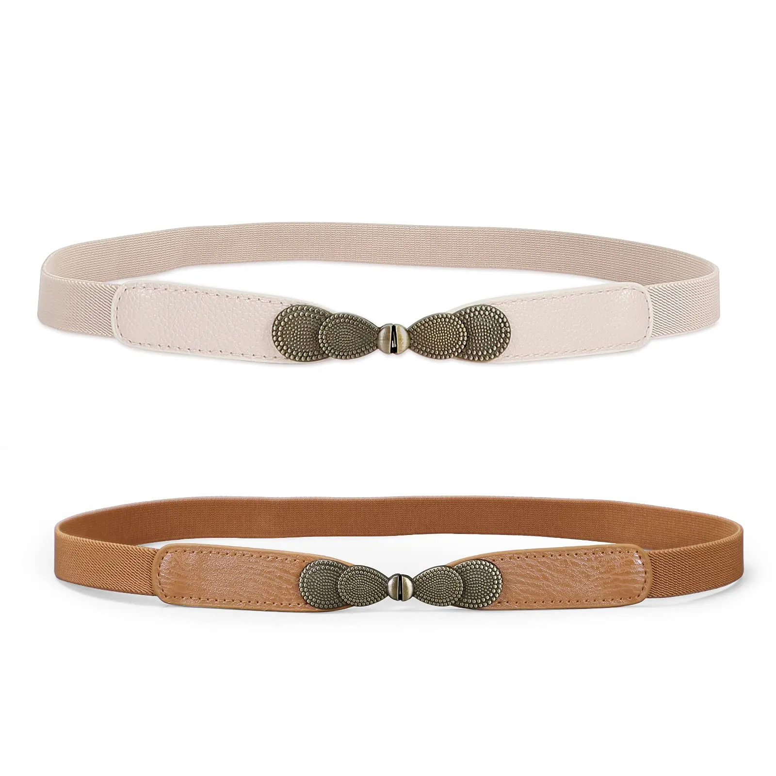 Women Skinny Elastic Stretch Belt for Dresses Retro Ladies Waist Vintage Thin Belt by JASGOOD