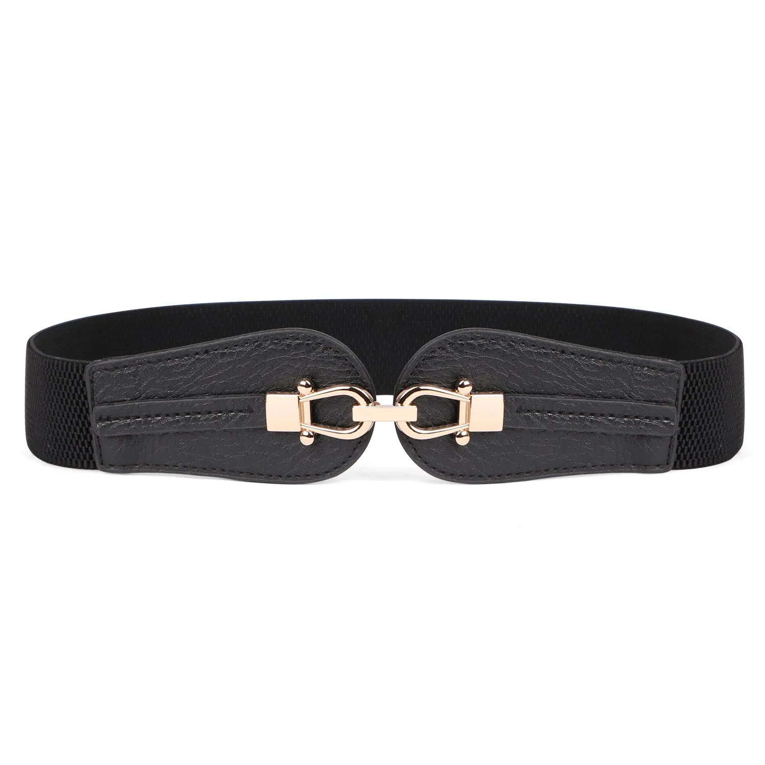 Women Stretchy Wide Waist Belt For Dress Ladies Elastic Retro Cinch Belt by JASGOOD