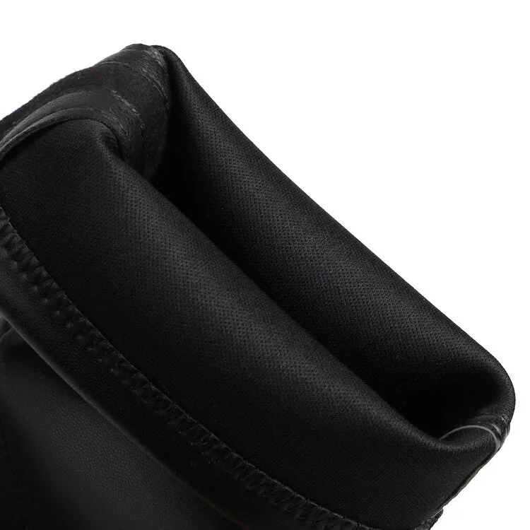 Women's Bling Pointed Toe Square Heel Ankle Boots