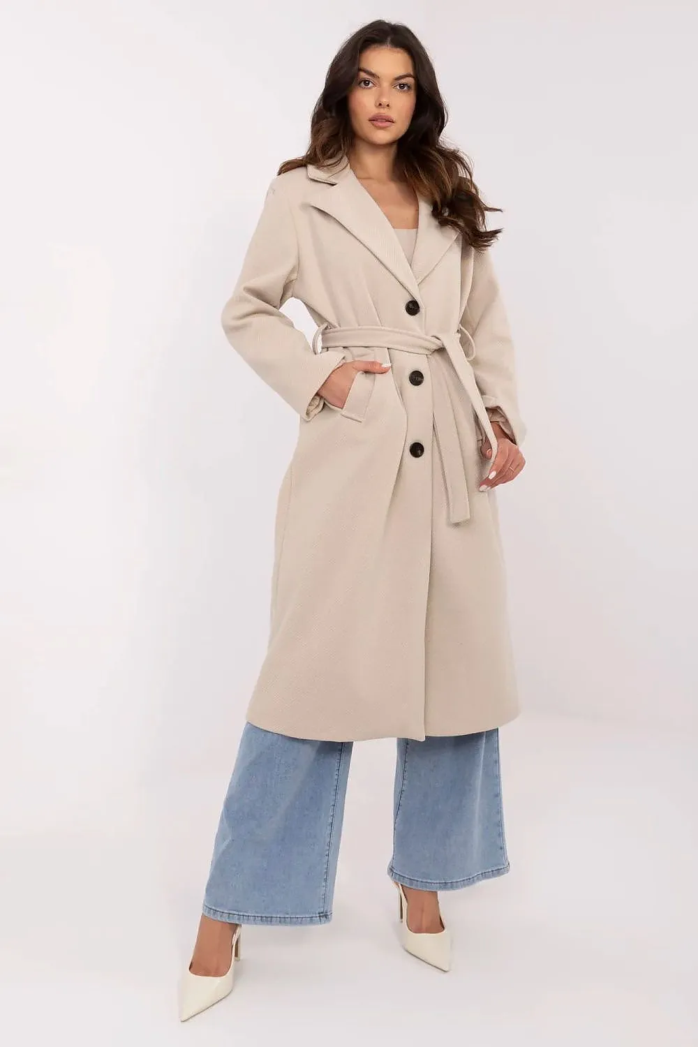 Women's elegant knee-length coat
