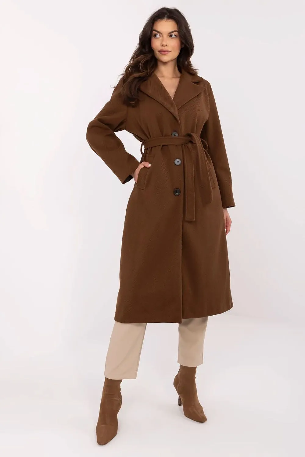 Women's elegant knee-length coat