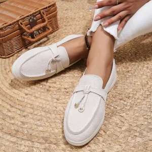 Women's Leather Loafers Elegant Design
