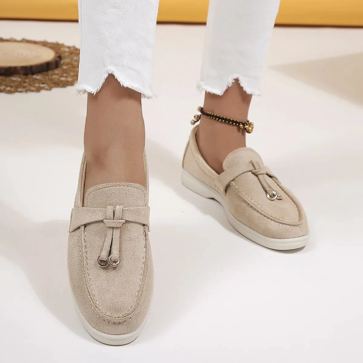 Women's Leather Loafers Elegant Design