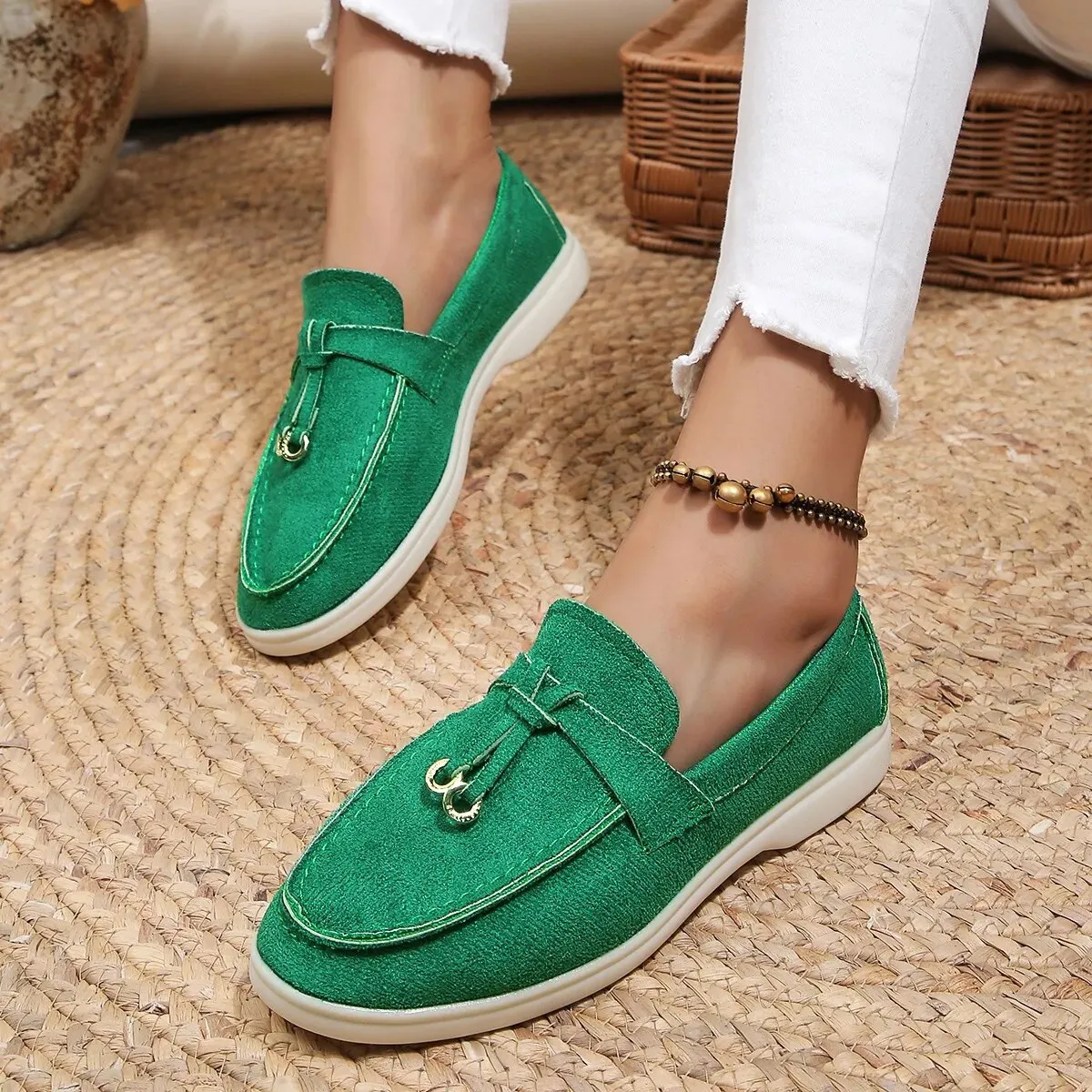 Women's Leather Loafers Elegant Design