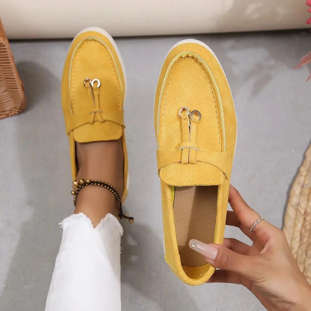 Women's Leather Loafers Elegant Design