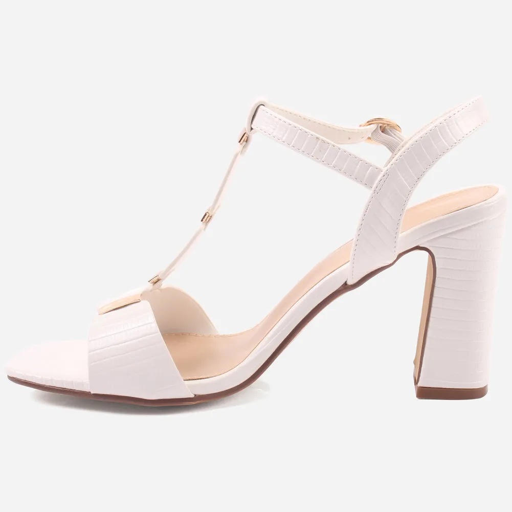 Womens "DIOAR" T-Bar Heeled Party Sandals