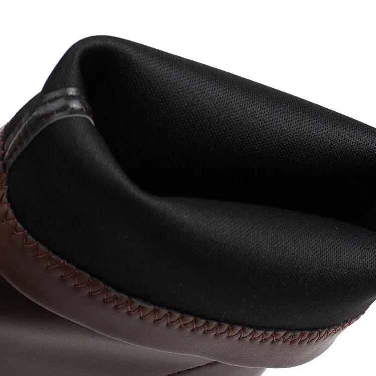 Women's Square Toe Block Heel Short Boots