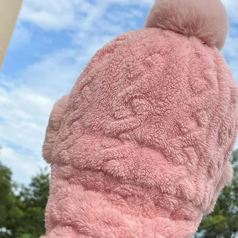 Women's Winter Warm Windproof Plush Scarf Hat