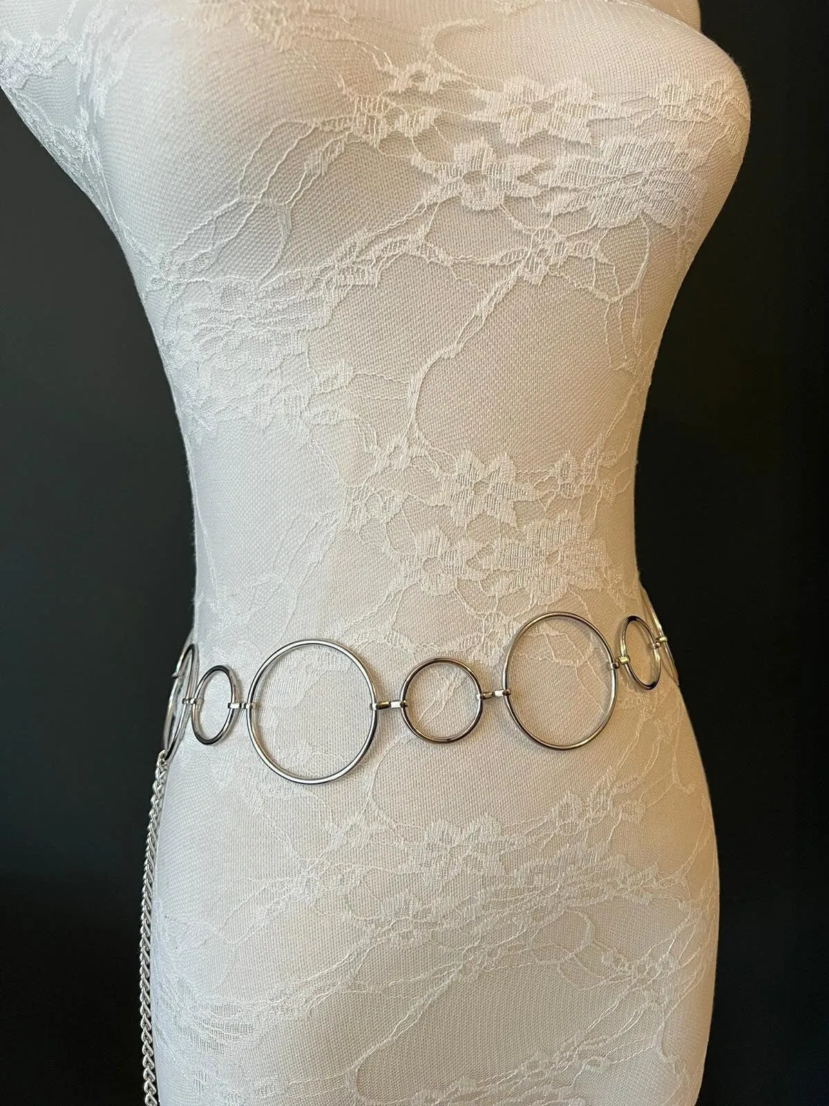 X-long Belt, Ring Belt, Fashion Belt, Silver Ring Belts, Silver or Gold, UK Sizes 4-36