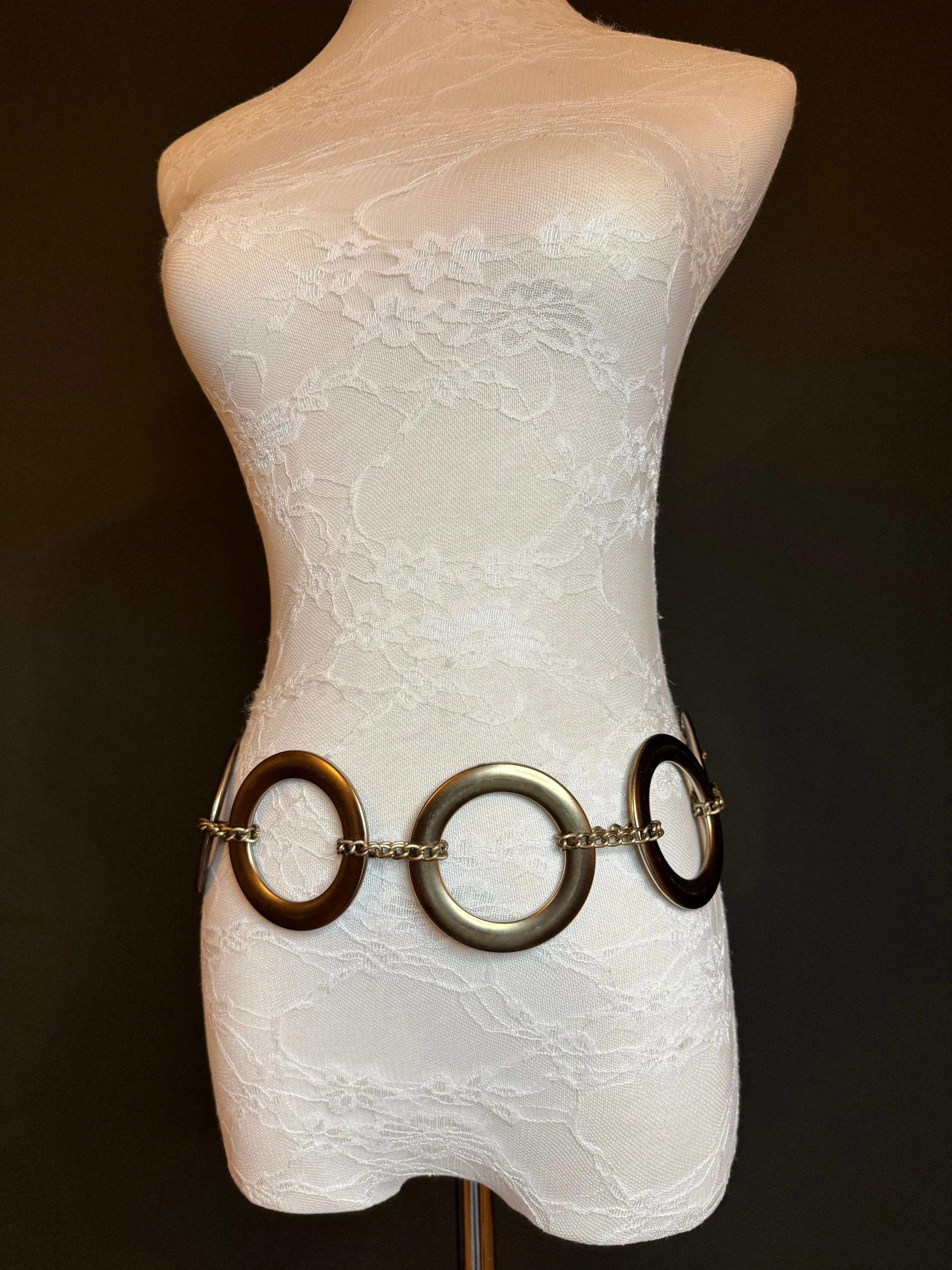 X-long Belt, Ring Belt, Gold Rings Belt, Gold, Silver, Antique Brass, Chain Belt, Fashion Belt, Rings, 8cm Rings, Teen Sizes, 18”-60” sizes