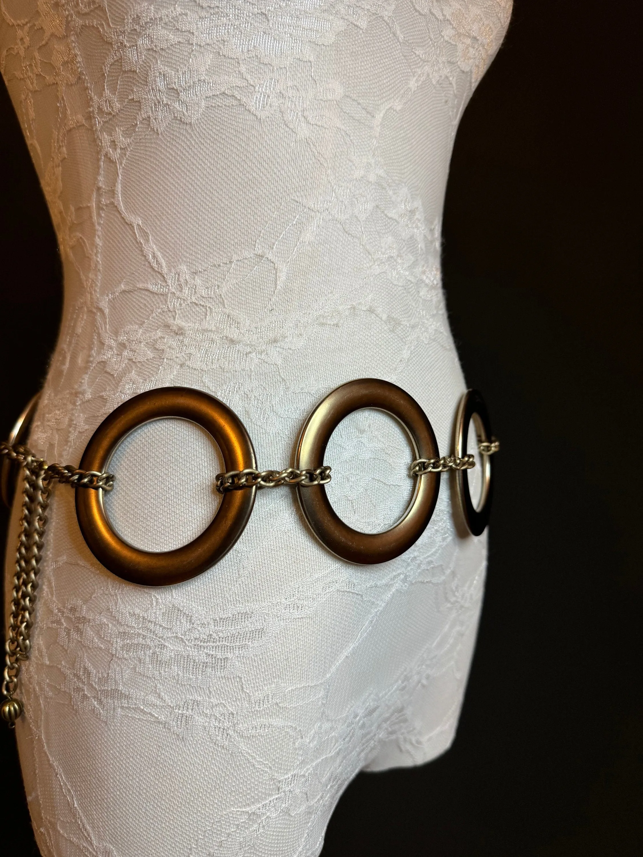 X-long Belt, Ring Belt, Gold Rings Belt, Gold, Silver, Antique Brass, Chain Belt, Fashion Belt, Rings, 8cm Rings, Teen Sizes, 18”-60” sizes