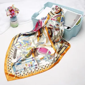 Yellow Satin Scarf