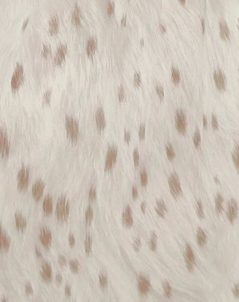 Yukio Bandeau Mini Dress in Ivory Bambi Print