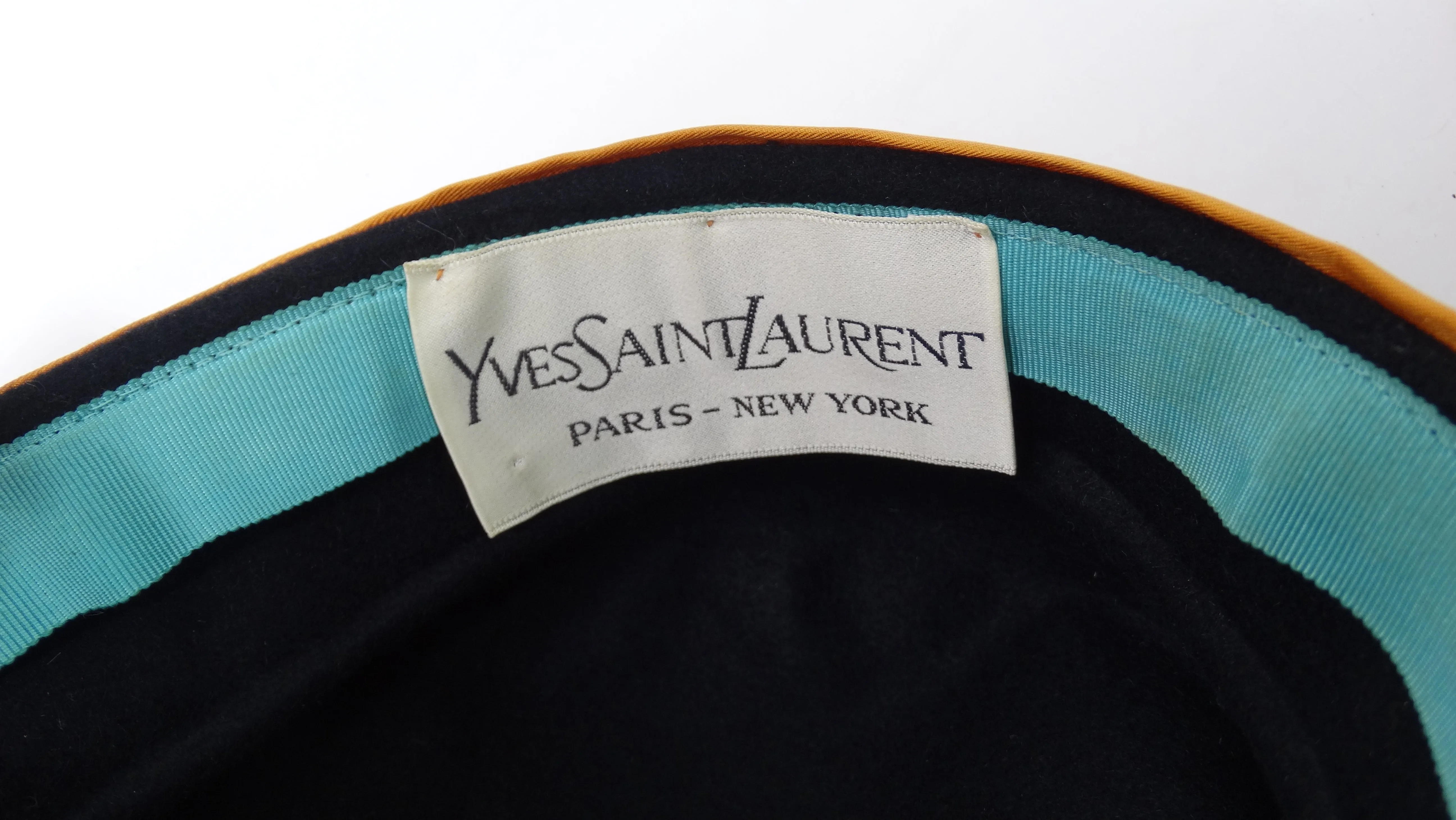 Yves Saint Laurent Rare Hat with Silk Scarf