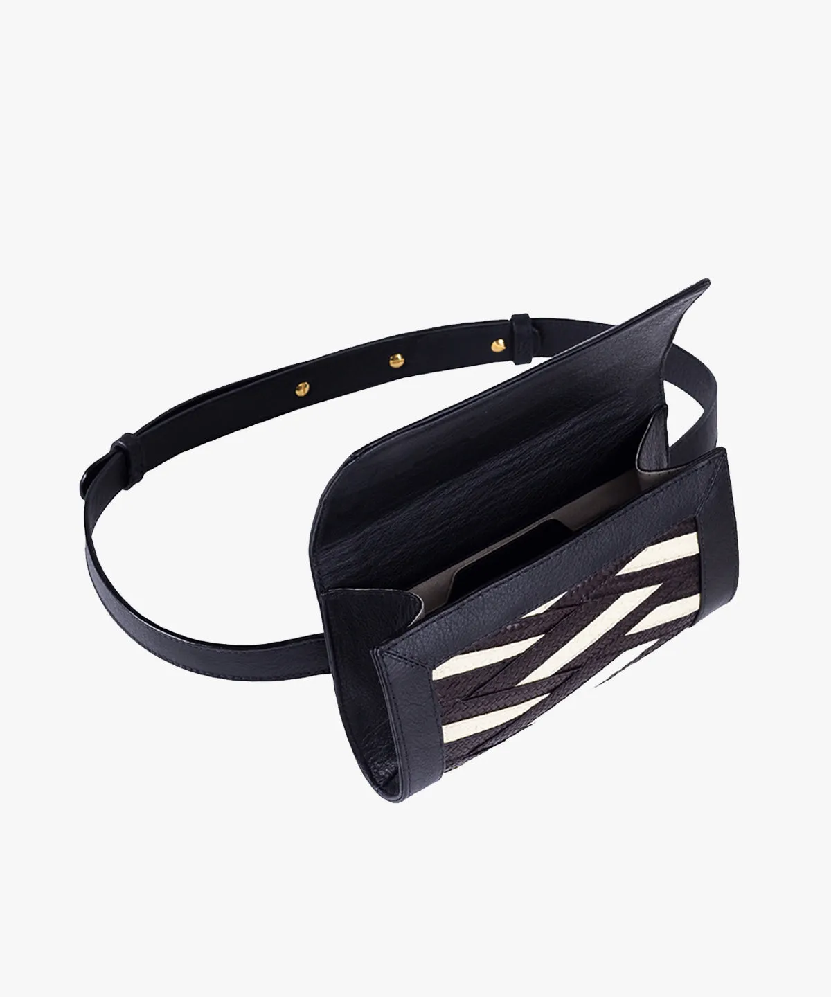 Zenú Belt Bag in Raffia and Leather