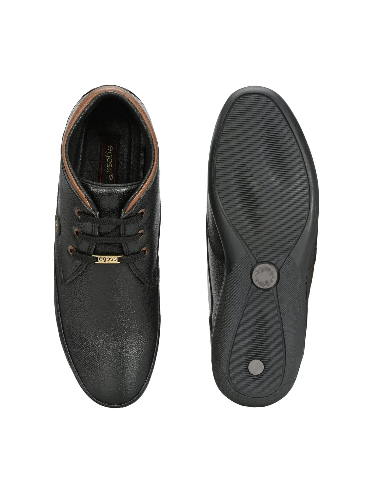 Zenma Black Leather Casual Boots
