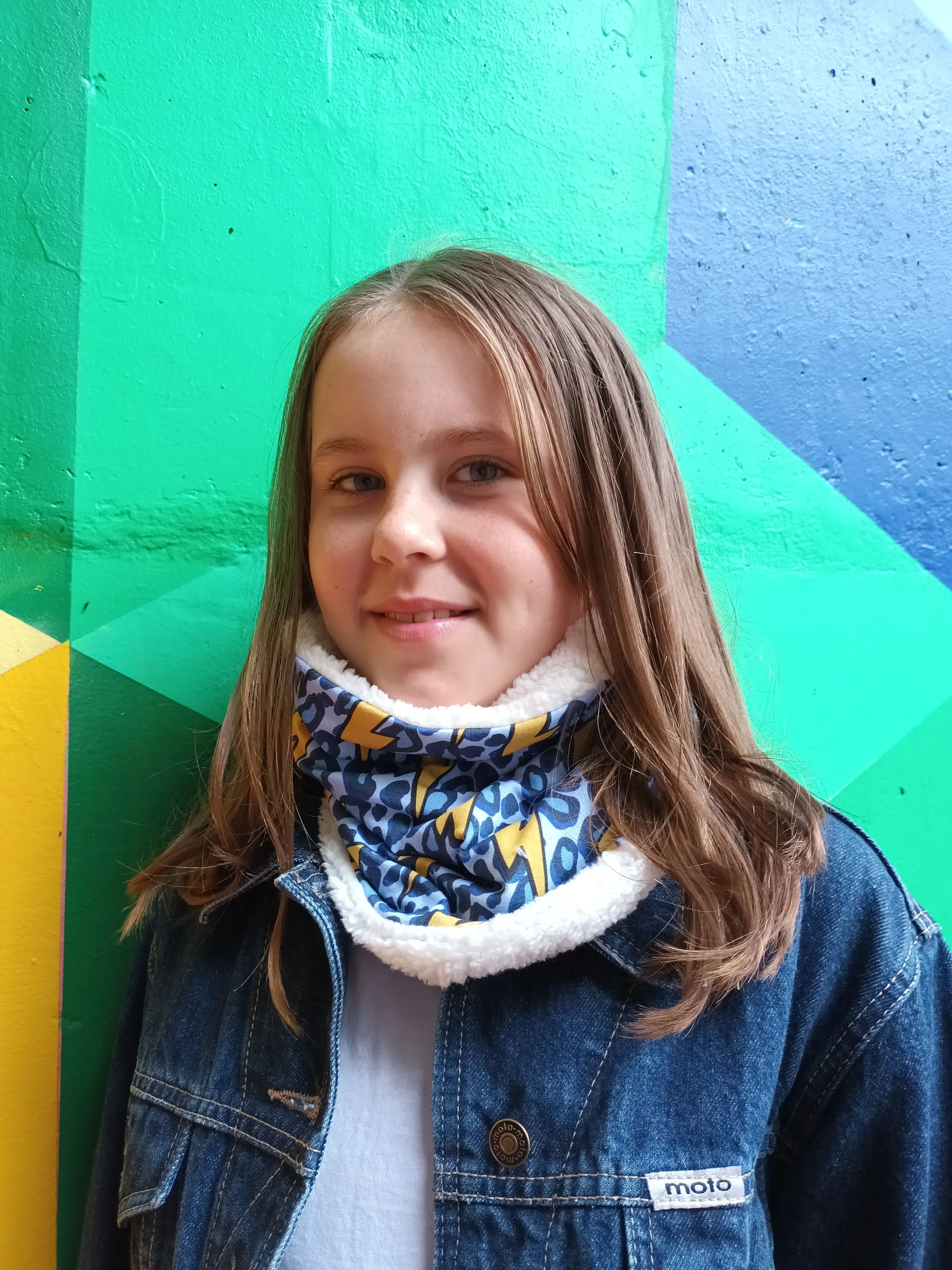 Ziggy Bolt Blue Snood, Baby/Kids/Adult neck Warmer