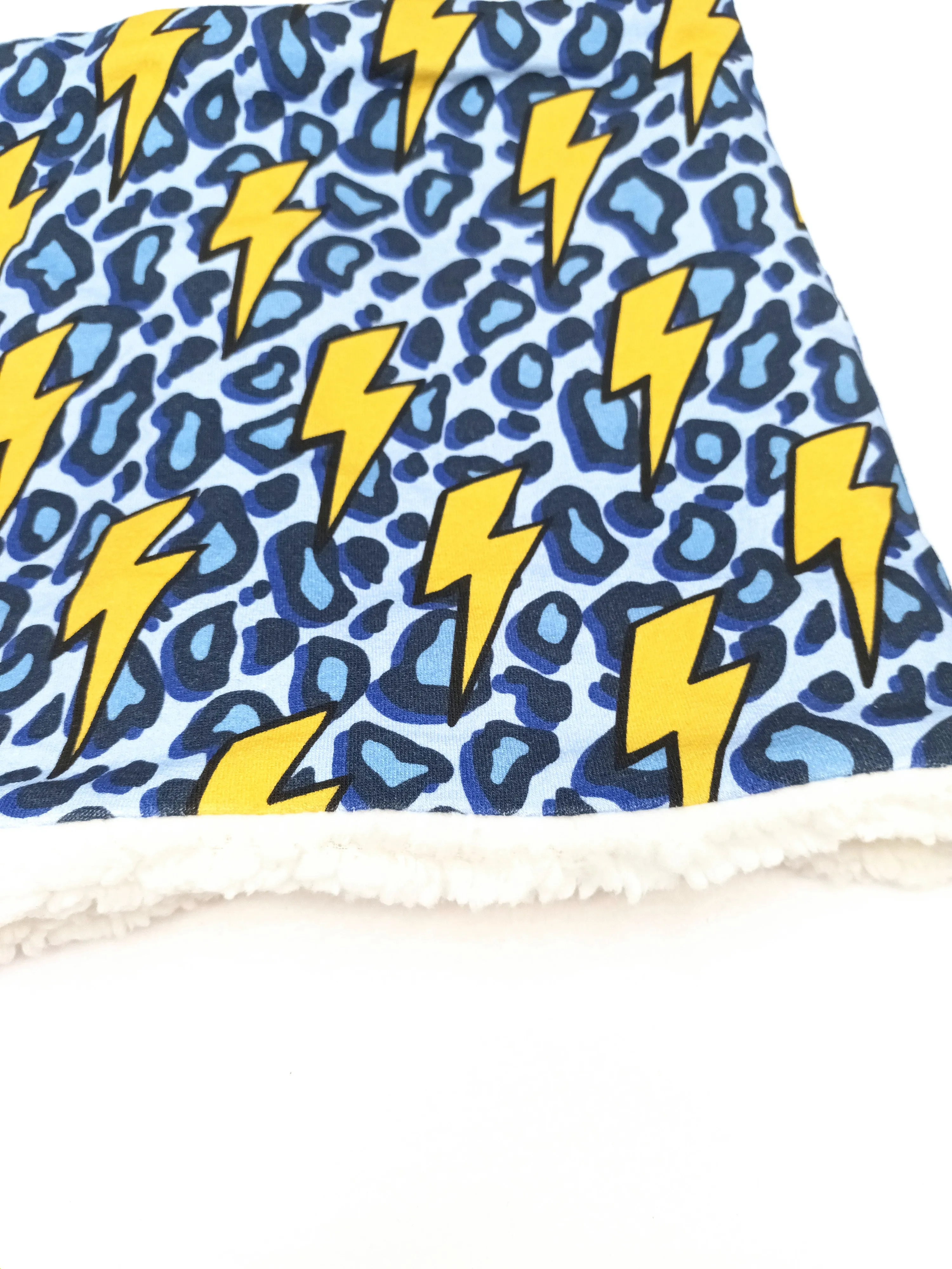 Ziggy Bolt Blue Snood, Baby/Kids/Adult neck Warmer