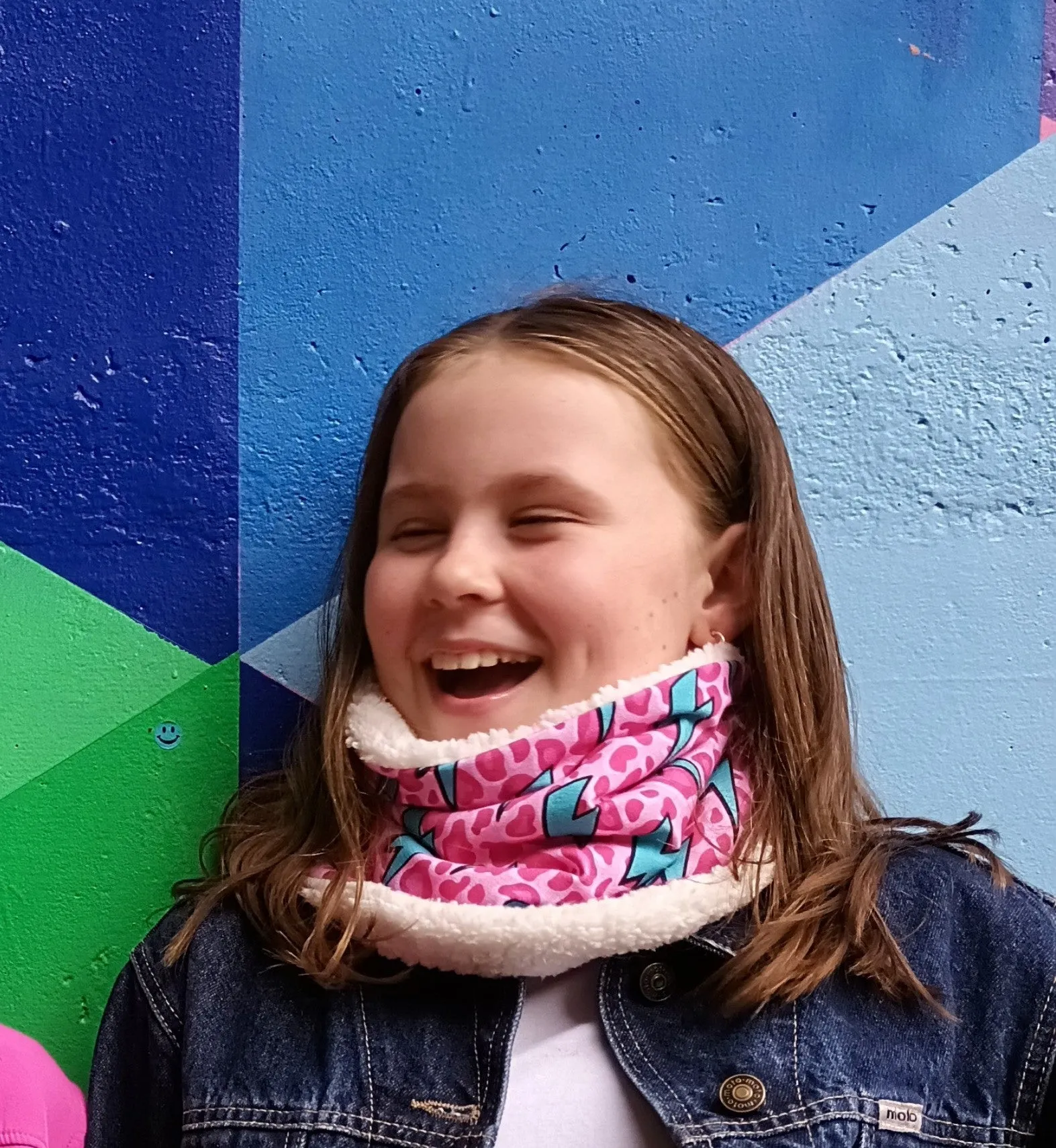 Ziggy Bolt Snood Pink, Baby/Kids/Adult neck Warmer